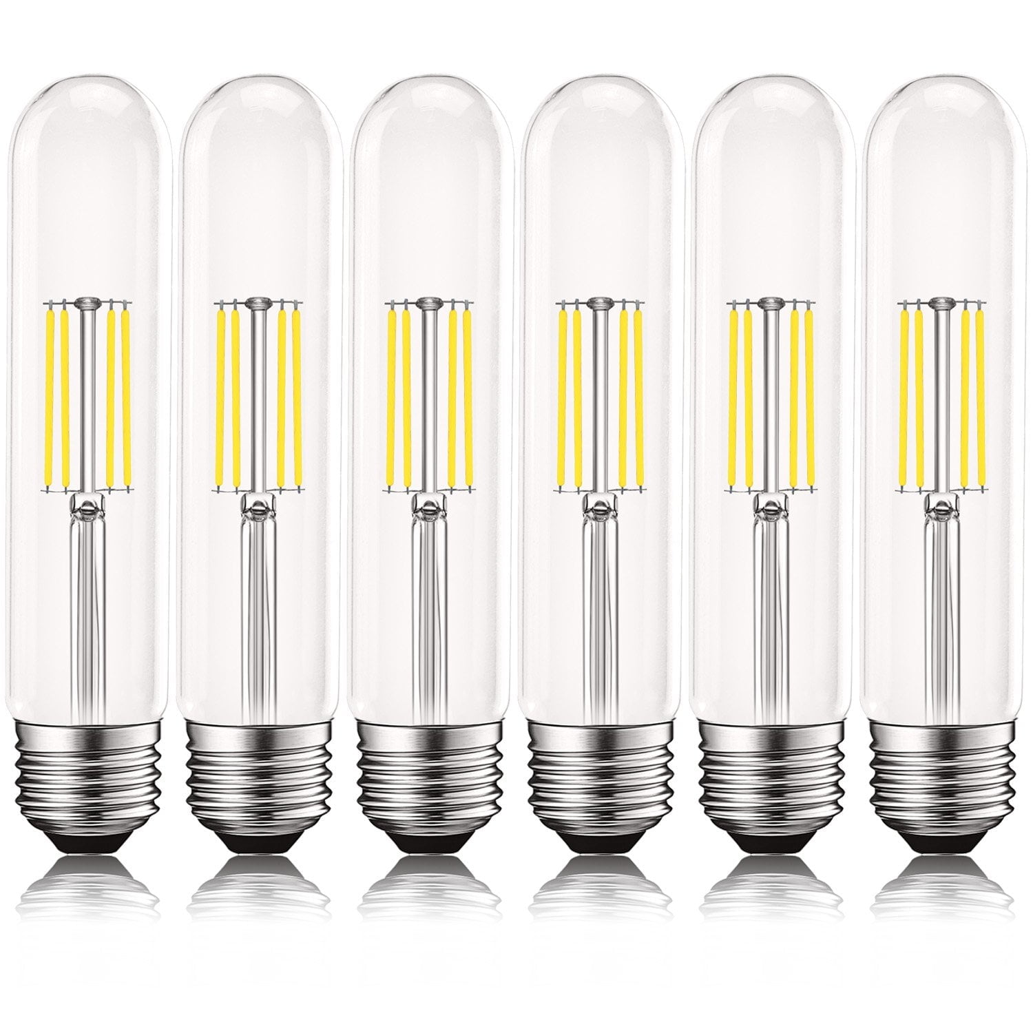 Luxrite Vintage T9 LED Tube Light Bulbs 60W Equivalent, 5000K Bright White, 550LM, Dimmable, 5W, UL, E26 Base 6 Pack