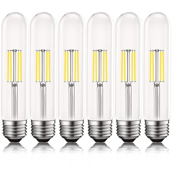 Luxrite Vintage T9 LED Tube Light Bulbs 60W Equivalent, 5000K Bright White, 550LM, Dimmable, 5W, UL, E26 Base 6 Pack