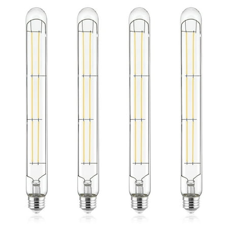 Luxrite Vintage T9 Long LED Tube Light Bulb 7W 2700K 800 Lumens Dimmable 4 Pack