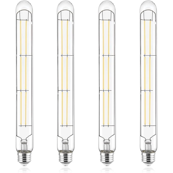 Luxrite Vintage T9 Long LED Tube Light Bulb 7W 3000K 800 Lumens Dimmable 4 Pack