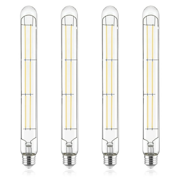 Luxrite Vintage T9 Long LED Tube Light Bulb 7W 3000K 800 Lumens Dimmable 4 Pack