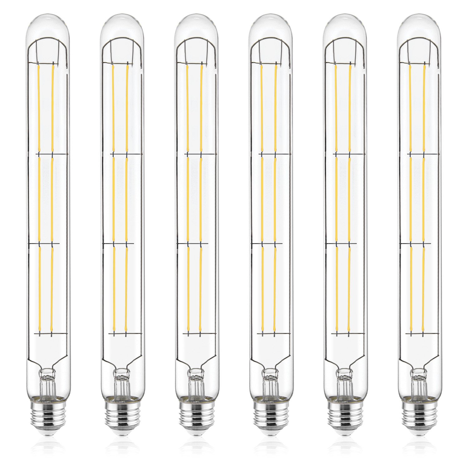 Luxrite Vintage T9 Long LED Tube Light Bulb 7W 3000K 800 Lumens Dimmable 6 Pack