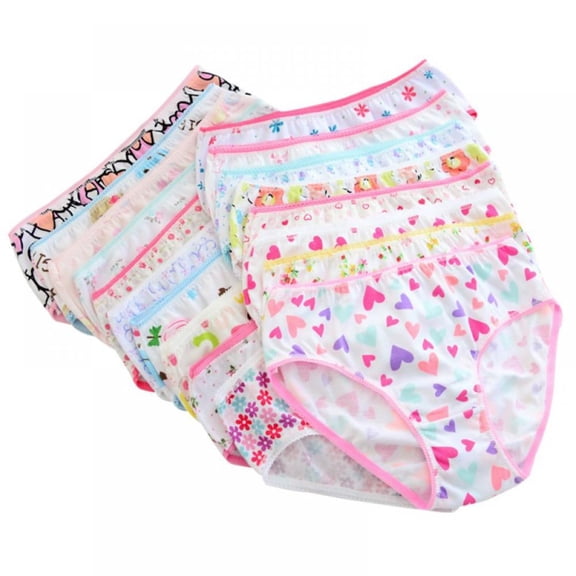 Luxsea 6pcs/pack Girls' Cotton Brief Underwear Short Briefs Children Underpants