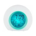 thumbnail image 1 of Luxsea 7 Colors LED Digital Clock Circular Europe Colored Changing Table Alarm Electronic Wake Up Light Clock Premium Digital Display Model for Adults, Kids & Teens Desk Home Decor, 1 of 6