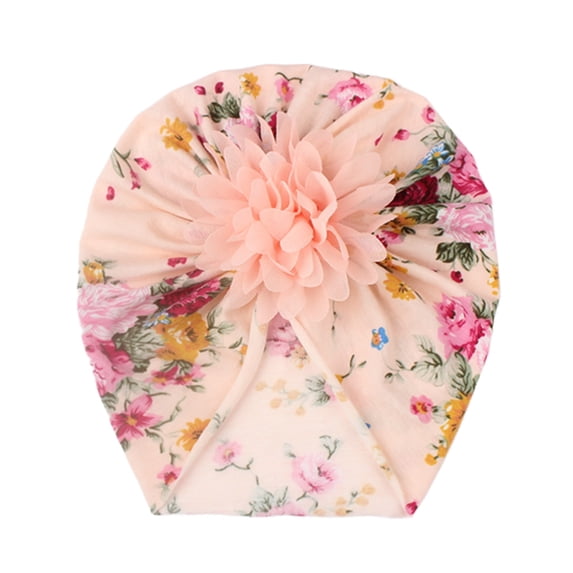 Luxsea Baby Turban Knot Hats Newborn Infant Toddler Hospital Hat Cotton Head Wrap Floral Design