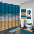 thumbnail image 1 of Luxsea Bathroom Sets with Shower Curtain and Rugs and Accessories - 3D Digital Printing Shower Curtain 4 Pieces Set for Home Hotel Party Decoration 180 * 180cm, 1 of 9
