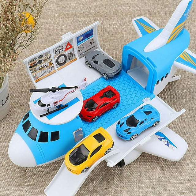 Luxsea Children's Airplane Model Storage Transport Alloy Car Passenger Aircraft Model Combination Kids Gift Educational Puzzle Storage Toys
