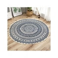 thumbnail image 1 of Luxsea Cotton Carpet National Wind Home Living Room Coffee Table Printed Floor Mats Bedroom Study Round Carpet, 1 of 1