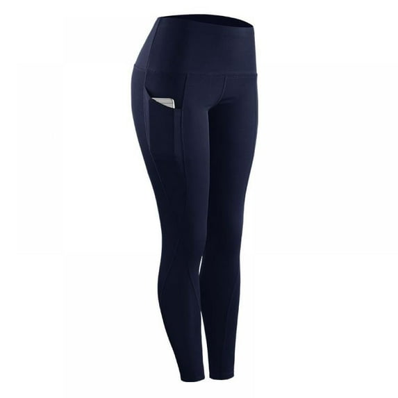 Luxsea Girl High Waist Yoga Leggings Compression Workout Leggings for Women Yoga Pants Tummy Control With Pocket