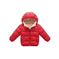 thumbnail image 1 of Luxsea Kids Winter Warm Jacket Children Plus Velvet Cotton Hooded Puffer Coat for 2-7 Y, 1 of 6