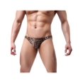 thumbnail image 1 of Luxsea Men Sexy Triangle Leopard Briefs Low Waist Polyester Breathable Elastic Moisture Wicking Underpants, 1 of 2