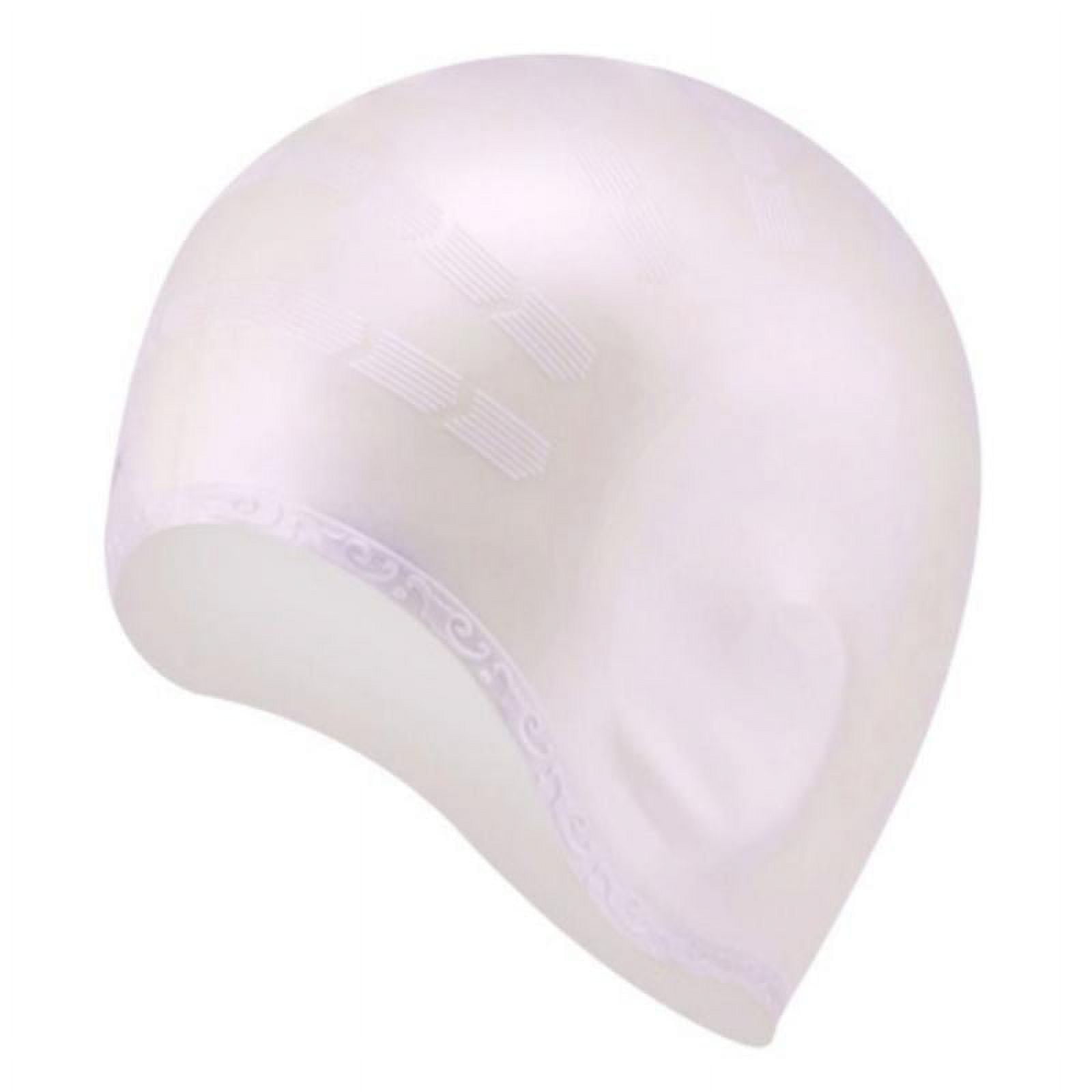 Luxsea Swim Cap Cover Ears for Long Hair, Silicone Swimming Cap for