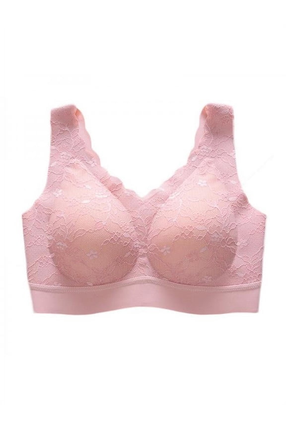 Women 3D Wireless Contour Bra Padded Lace Push Up Brassiere Comfort Daily Bras