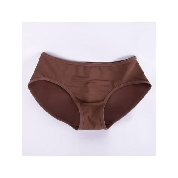Luxsea Women One-piece Pure Color Briefs Seamless Padded Full Butt Hip Enhancer Panties
