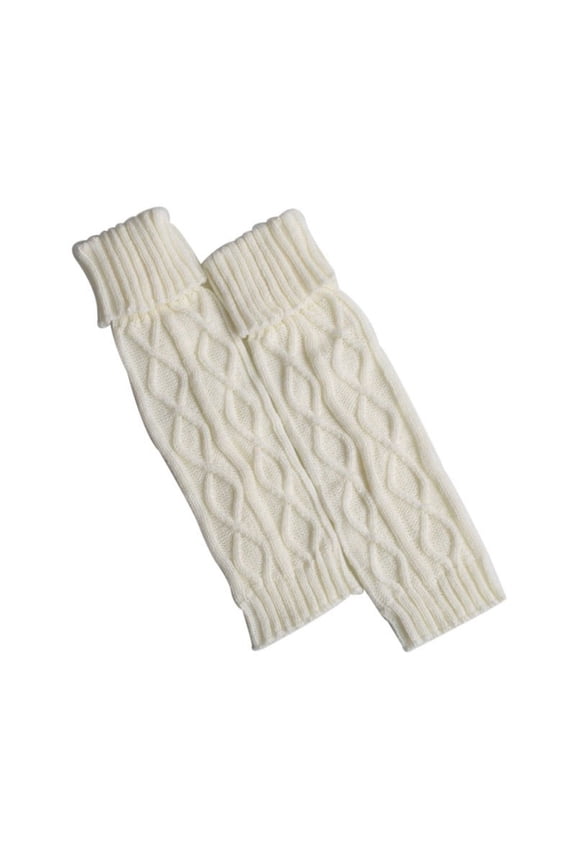 Knit Leg Warmer Cable Footless Sock Winter High Leg Warmer for Women Girls