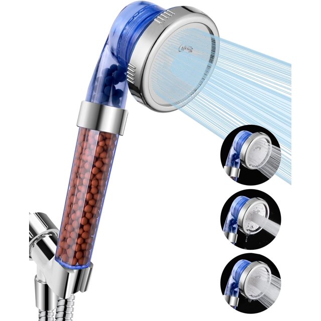 Luxsego Filtered Shower Head for Hard Water with Stop, High Pressure 4
