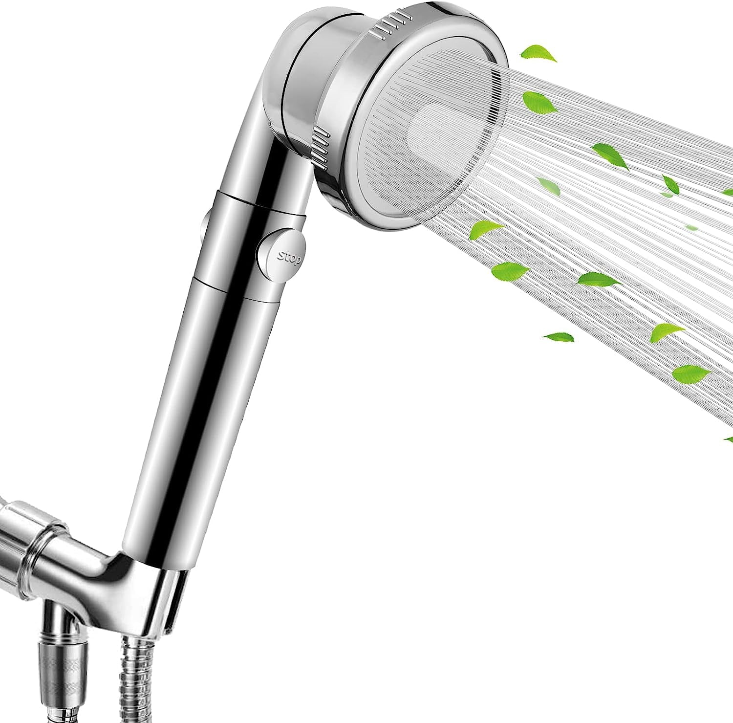 Luxsego Filtered Shower Head with Stop Button, 4 Modes High Pressure Showerhead Set includes