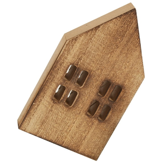 Luxshiny 1 PCS Decorative Mini House Shape Wood Slice for Living Room Decor Table