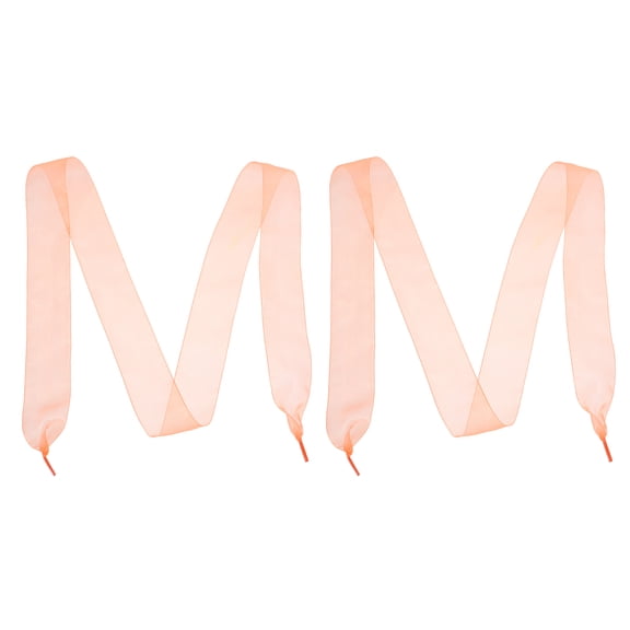 Luxshiny 1 Pair Ribbon Laces for Sneakers Soft Satin Shoestrings in Coral for High Heels