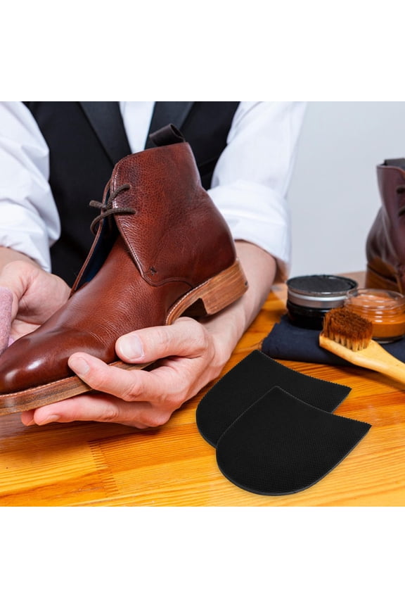 1 Pair Sole Repair Pad Rubber Self-Adhesive Heel Protector for Repairing Worn-Out Heels
