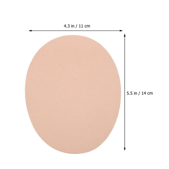 Luxshiny 1Pair Beige Oval Iron-on Suit Elbow Patches for Clothing Repair and Decoration