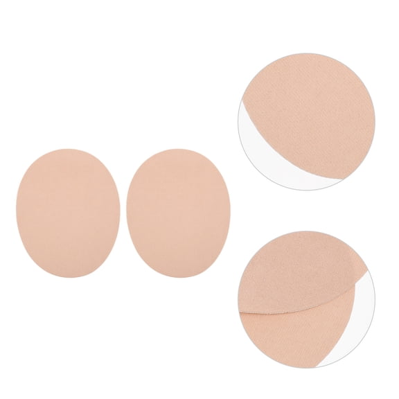 Luxshiny 1Pair Beige Oval Iron-on Suit Elbow Patches for Clothing Repair and Decoration