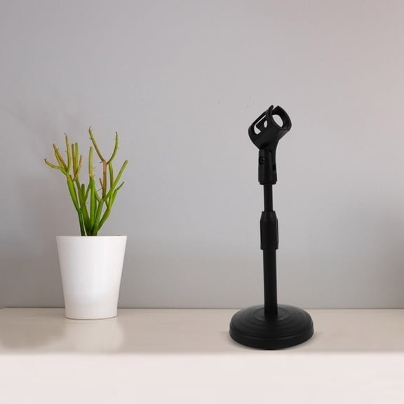 Luxshiny 1 Pc Desktop Boom Mic Stand Black Plastic Hands-free For Users Who Need Microphone Support