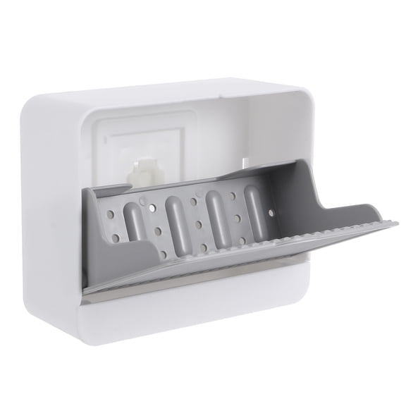 Luxshiny 1 Pc Versatile Storage Shelf Easy Organizing Rack Plastic Drain Holder Grey