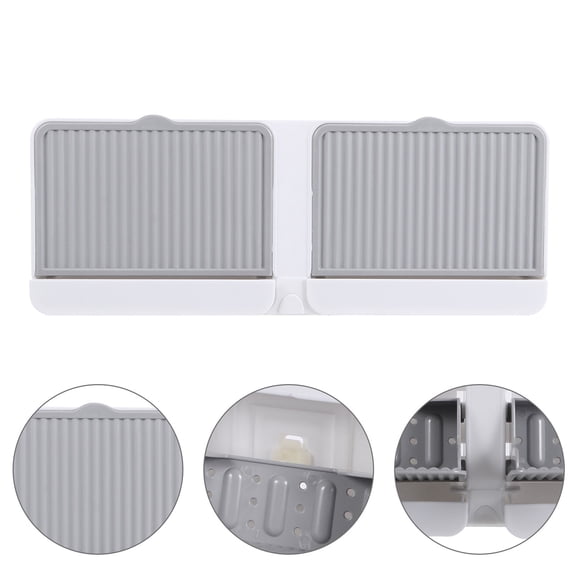 Luxshiny 1 Pc Versatile Storage Shelf Easy Storage Rack Plastic Drain Holder (Grey)