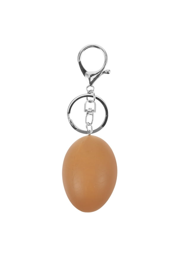 1 Pcs Egg Keychain for Cute Keychain Accessories in Ivory PVC Key Ring for Easter Celebration