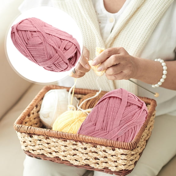 Luxshiny 1 Roll Braided Cord Knitting Cord Acrylic Pink Weaving for Artists and Women