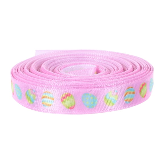 Luxshiny 1 Roll Spring Egg Wrapping Ribbons Pink Polyester Decorative Trim For Women