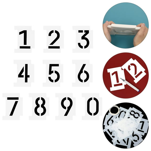Luxshiny 1 Set 10Pcs DIY Drawing Stencils White for Crafters and Artists for Door