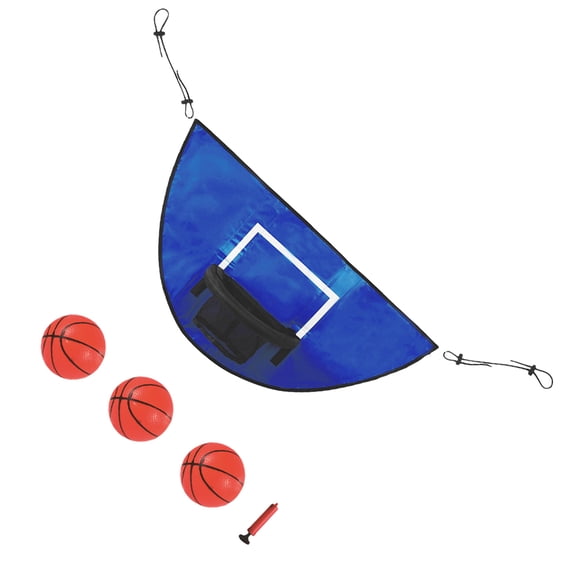 Luxshiny 1Set Trampoline Basketball Hoop Attachment with PVC Cloth Frame for Indoor Fun