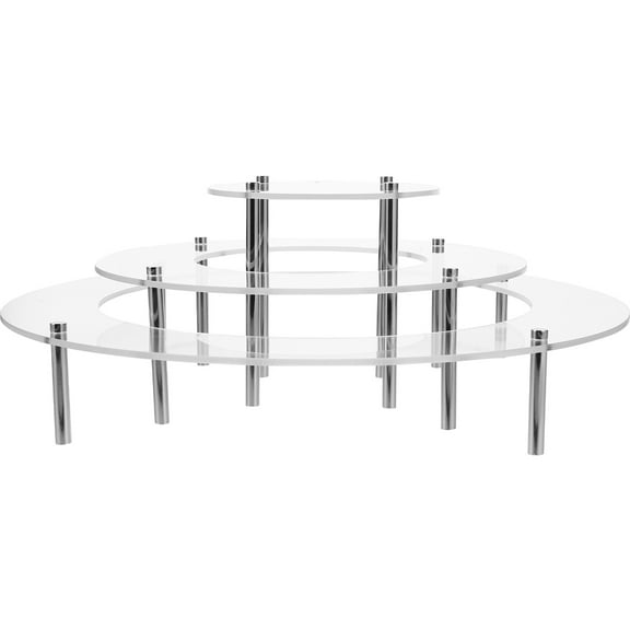 Luxshiny 1 Set Clear Dessert Display Stands Acrylic Metal Cake Riser Stand for General Users at Restaurant