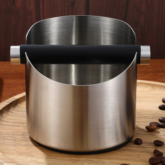 Luxshiny Espresso Knock Box and Coffee Tamper Set, Stainless Steel with Plastic, Tool for Coffee