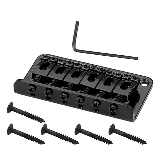 Luxshiny 1 Set Guitar Bridge Tailpiece Metal Black Professional Grade for Musicians