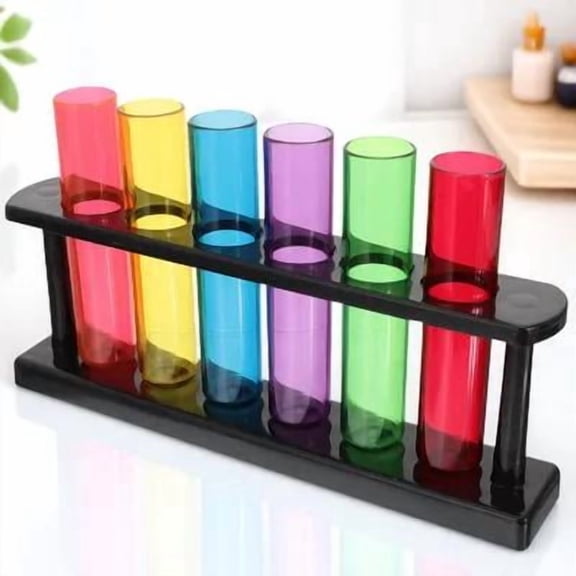 Luxshiny 1 Set Laboratory Tube Test Tube Clear Tubes Assorted Color for Educational Activities