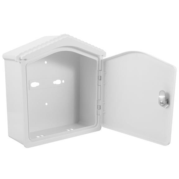 Luxshiny Wall Mounted Mailbox Plastic Milk Box White 1 Set