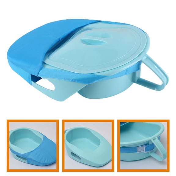 Luxshiny 1Set Contoured Plastic Bedpan with Handle Convenient for Elderly Use