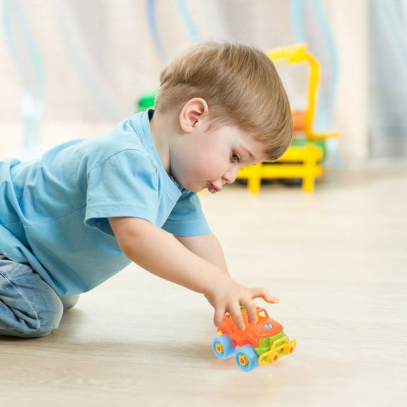 Luxshiny 1 Set Kids Toy Vehicle Hands-on Exercise for Children Vehicle Shape Assorted Color