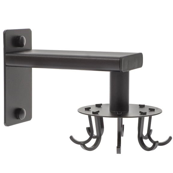 Luxshiny 1 Set Utility Hooks Black Aluminum Rotating Design Suitable for Wet Environment Wall Mounted for Renters