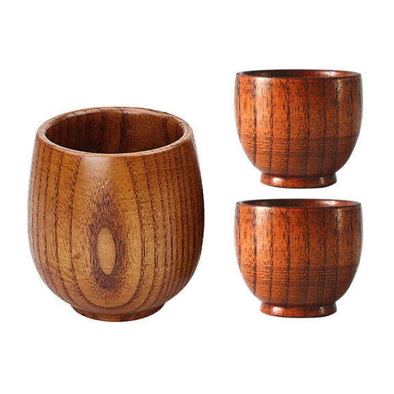 Luxshiny 1 Set Wood Camping Cup Heat Insulation Brown Versatile Tea Mug for Bar Use Back to School