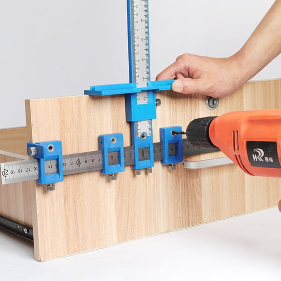 Luxshiny Wood Drilling Guide Assorted Color Plastic Accurate Positioning Quick Punching for Home Use 1Set