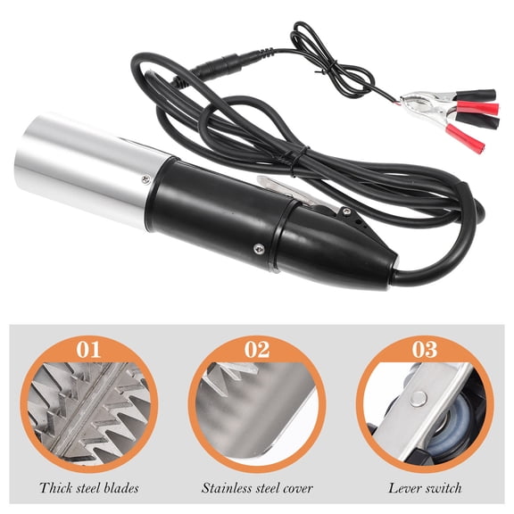 Luxshiny Portable Electric Fish Scale Scraper Thick Steel Blades for Kitchen 1Set