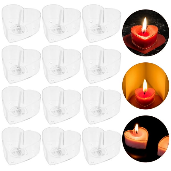 Luxshiny Plastic Candle Molds Assorted Colors Professional Wicks for Aromatherapy