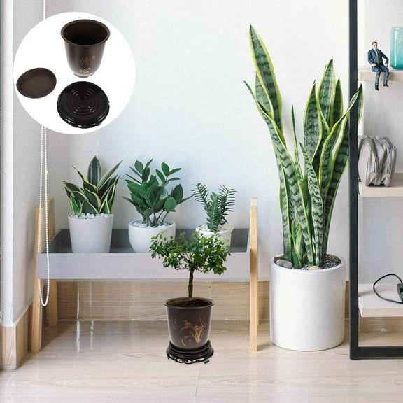 Luxshiny 1 Set of Orchid Planter Flowerpot Brown Plastic for Gardening Enthusiasts