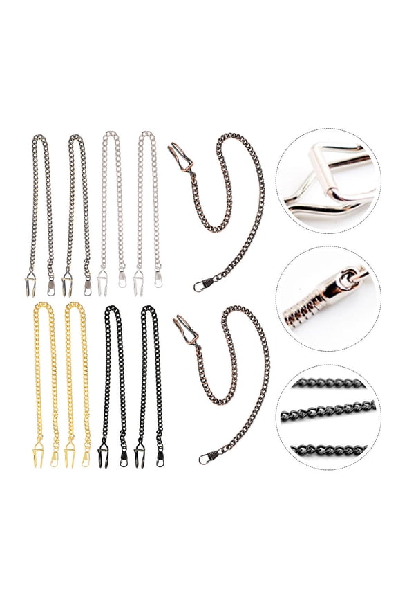 10-Pack Assorted Chains, Alloy Links for Everyday Use and Stylish Accessories