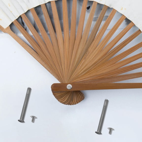 Luxshiny Flower Repair Stainless Steel Handheld Fan Shaft Rivets for DIY Projects 10 Sets