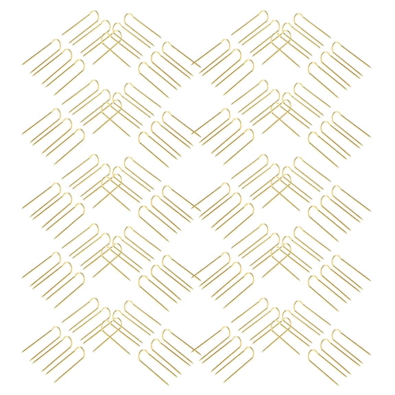 Luxshiny 100 Pcs U Shaped Sewing Pins Golden Metal For Quilting And Fabric Fixation